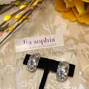 Silver CLIP Earrings, Crystals!